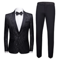 3 Piece Suit Slim Fit Blazer Pants & Vest Men's