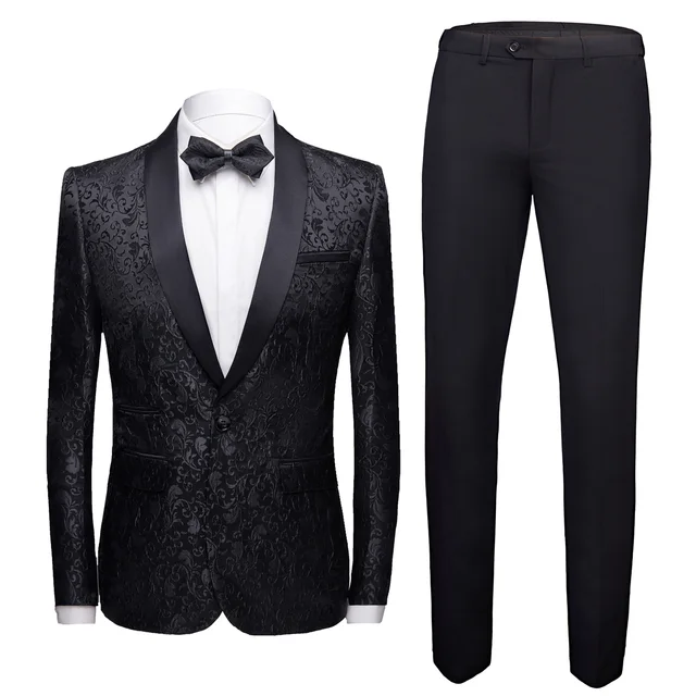 3 Piece Suit Slim Fit Blazer Pants & Vest Men's