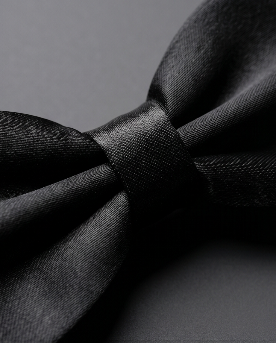 Men’s Formal Black Satin Bow Tie