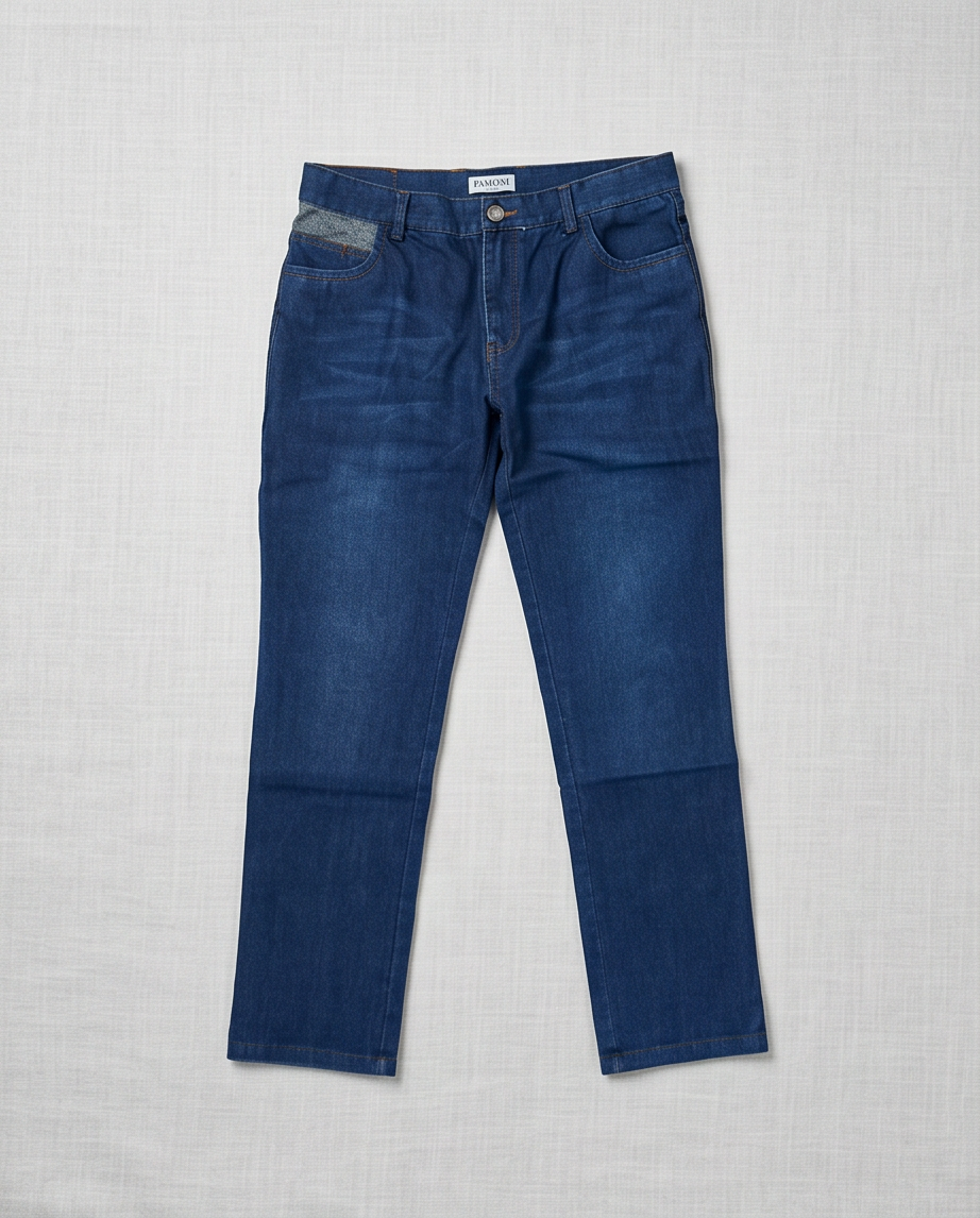 Men’s Regular Fit Denim with Contrast Pocket Detail