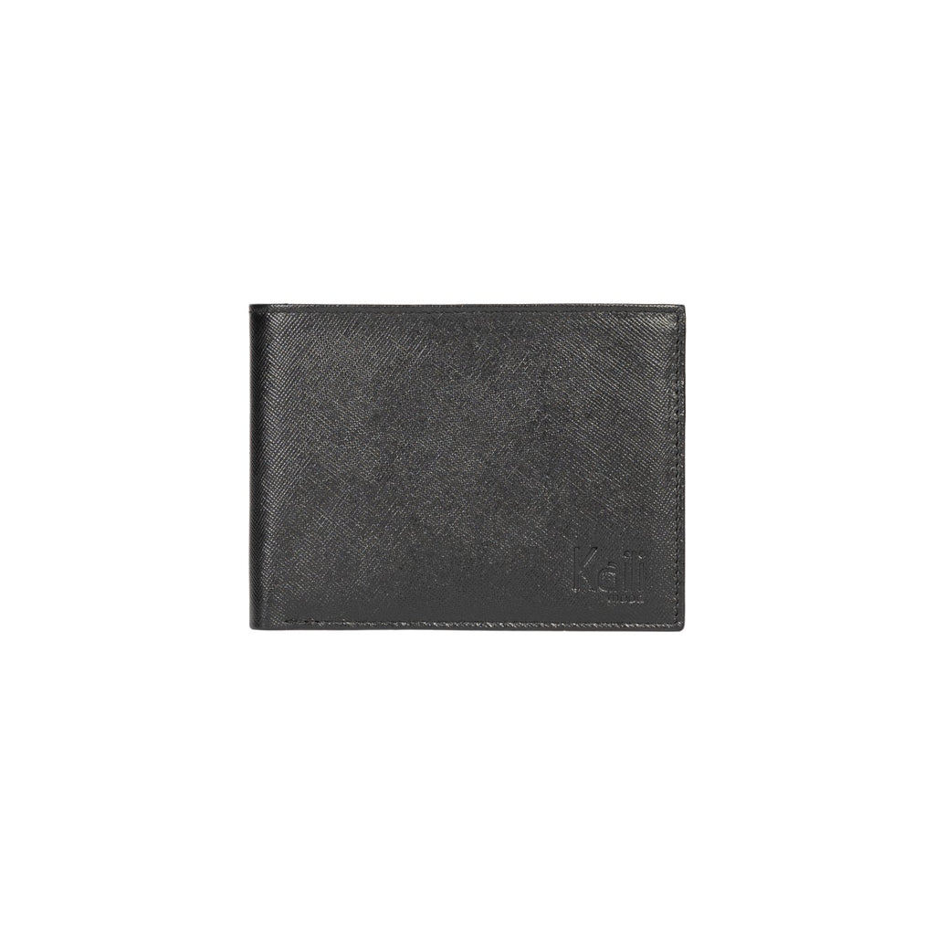 K10812AB | Men's Wallet in Saffiano Genuine Leather. Black color. 8 slots for credit cards. Size when closed: 12.5 x 9.5 x 1 cm. Packaging: hard bottom/cover Gift Box
